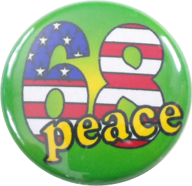 68 peace button